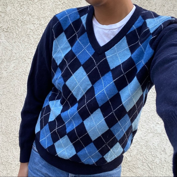 vintage argyle sweater - Picture 4 of 7